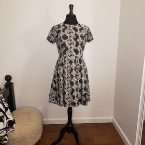 Black and White Lace Mini Dress